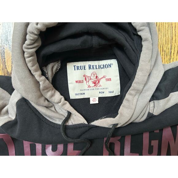 True Religion Men’s World Tour Pullover Hoodie Sweatshirt Size Large - Picture 8 of 8